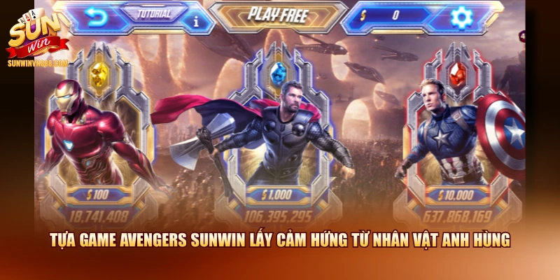 Tựa game Avengers SUNWIN lấy cảm hứng từ nhân vật anh hùng